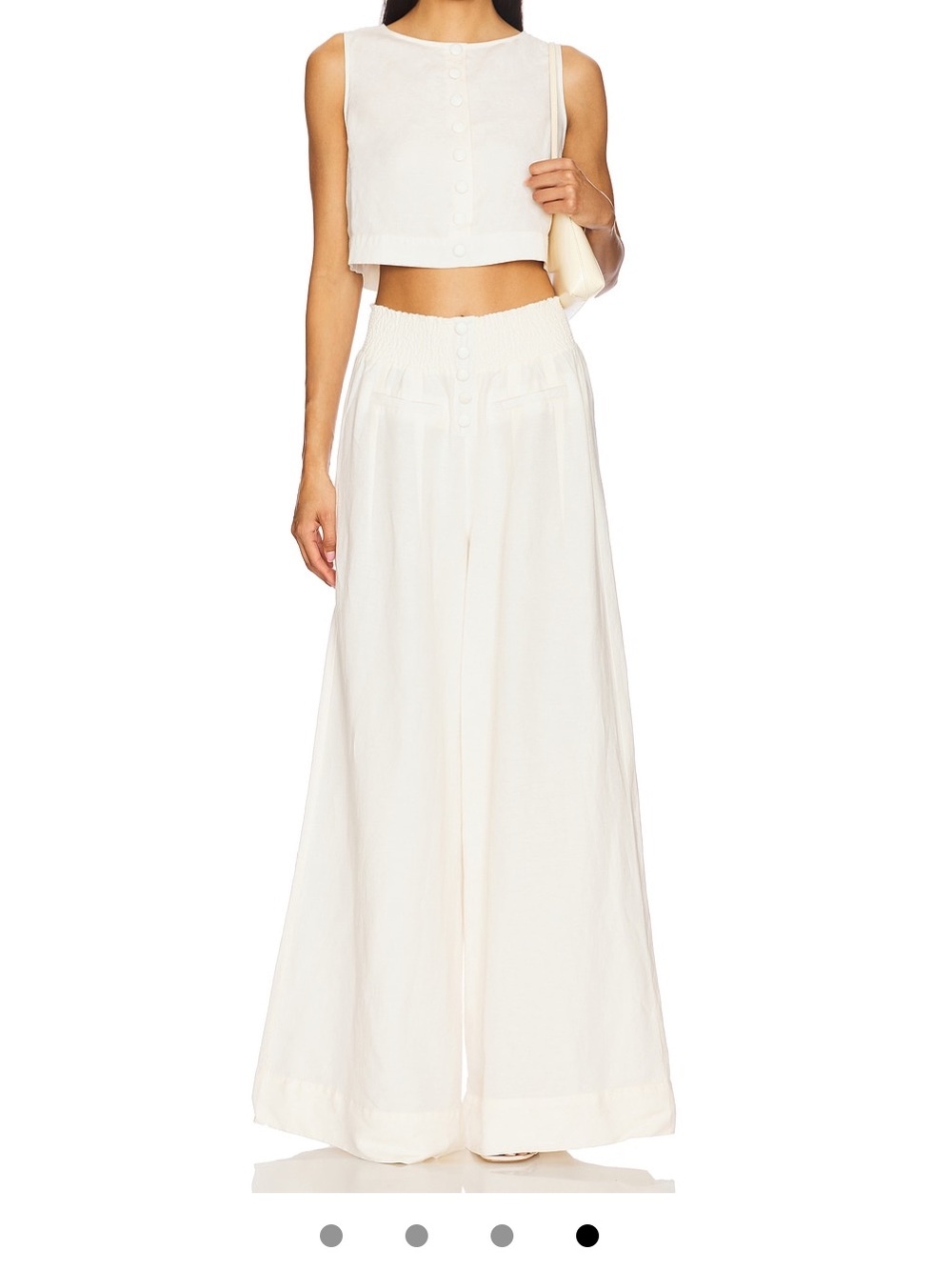 Weworewhat Button Front Palazzo Pant